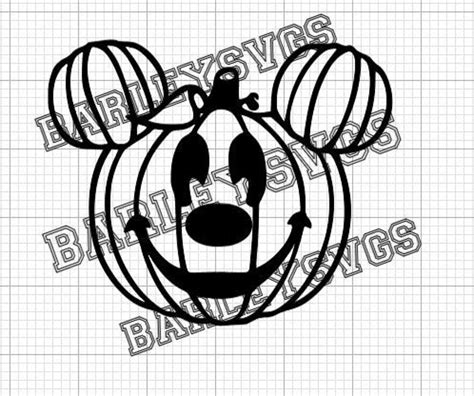Mickey Svg Halloween Svg Mickey Pumpkin Svg Mickey Etsy