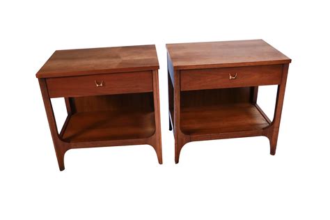 For decades, broyhill was a staple in most american furniture stores. Pair Mid Century Broyhill Brasilia Nightstands End Side ...