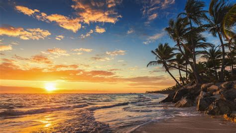 Sunrise Tropical Island Beach View Hd Picture 02 Free Download