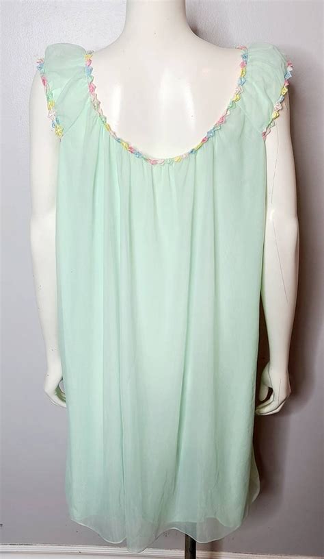 1960s Vintage Chiffon Nightgown 60s Nightgown Mint Gem