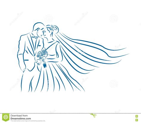 Report a problem with this image. Lovelly Couple Wedding Line Art Logo Stock Illustration ...