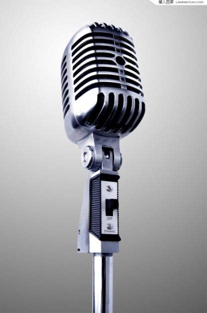 realistic vintage microphone mockup  psd designhooks