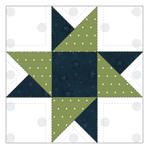 Star Quilt Block Applique Pattern 730629909063