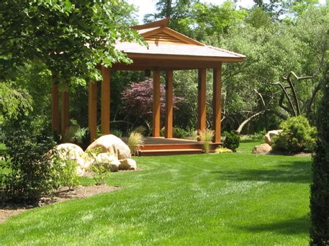 Just added to home yoga practice app. Zen Garden w Yoga & Amethyst Meditation Pavilion - Asian ...