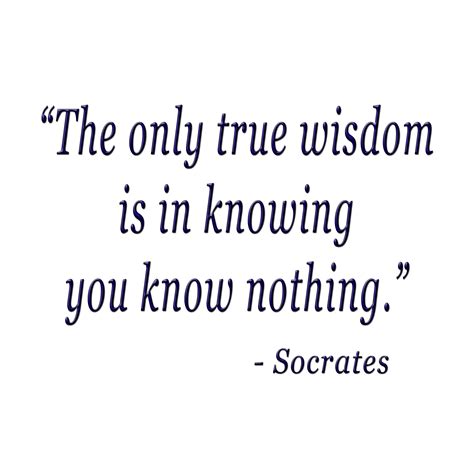 The Only True Wisdom Is In Knowing You Know Nothing Socrates Socrates Quotes Stoicism