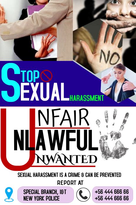 sexual harassment template postermywall