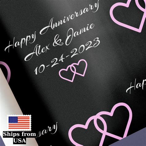 Personalized Anniversary T Wrap Anniversary Wrapping Paper