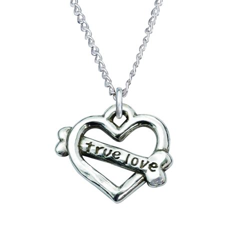 Sterling Silver Heart Necklace True Love In 2022 Silver Heart Necklace Sterling Silver