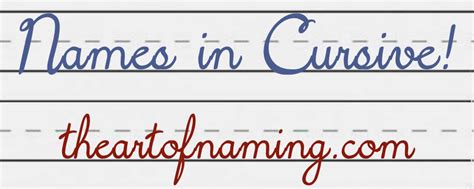 The Art Of Naming 10 Names That Are Super Fun To Write In Cursive