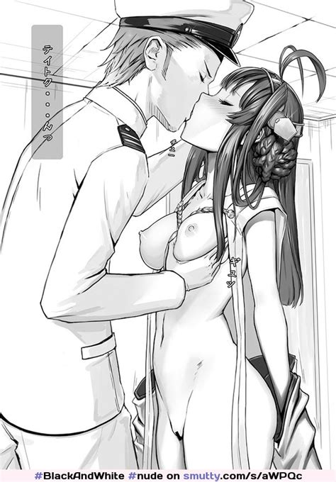 Blackandwhite Nude Naked Kiss Kissing Anime Hentai Captain Free Hot