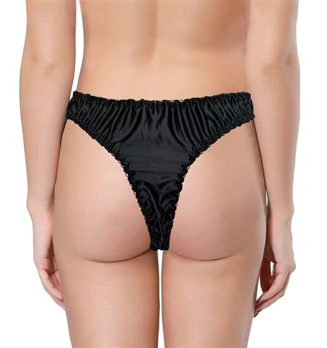 Satin Silky Tanga High Rise Bikini Briefs Panties Size Ebay