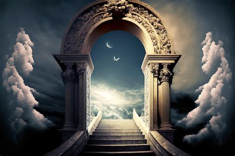 Premium Photo Heavens Gate To Heaven End Of Life Stairway To Heaven