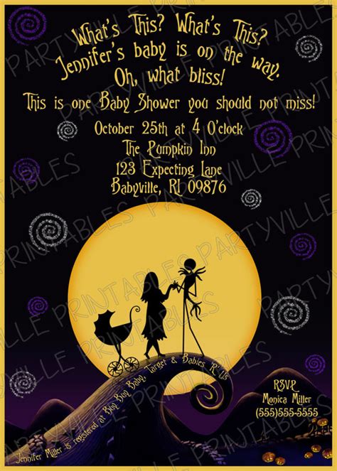 The nightmare before christmas tattoos designs consist of coffin figurines, belt buckles, bedroom accessories, jack and sally, madame alexander and many more great animation characters. Nightmare before Christmas BABY SHOWER by ...