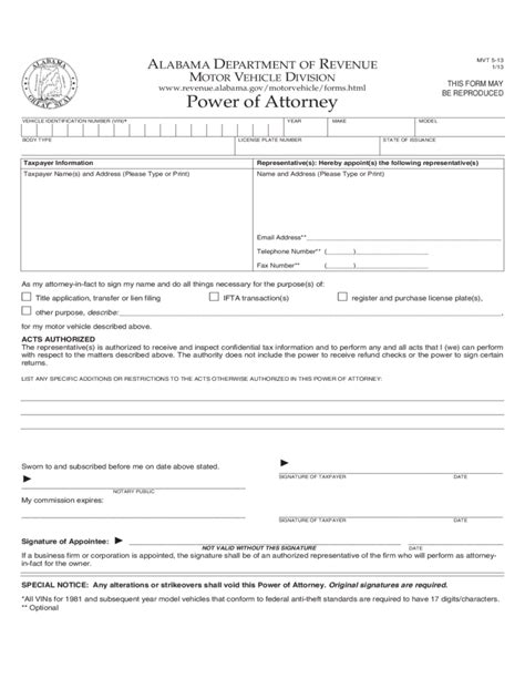Mayfield Attorney Power Of Attorney To Transfer Motor Vehicle Form