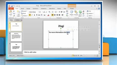How To Create A Hyperlink Slide In Microsoft® Powerpoint 2010 Youtube