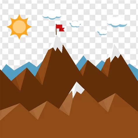 Cartoon Mountain Clip Art Transparent Background Free Download Png Images