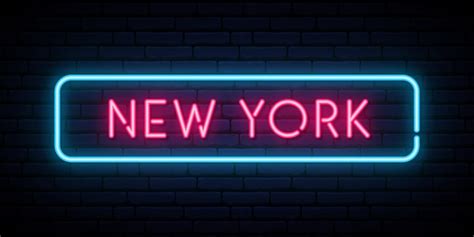 Premium Vector New York Neon Sign