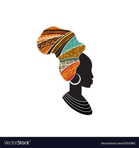 African Woman Silhouette With An Map Royalty Free Vector