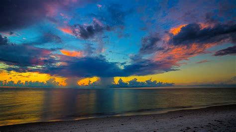 Browse this list of free backgrounds for your desktop or mobile device. Beach During Sunset Under Blue Dusky Sky 4K HD Nature Wallpapers | HD Wallpapers | ID #42194