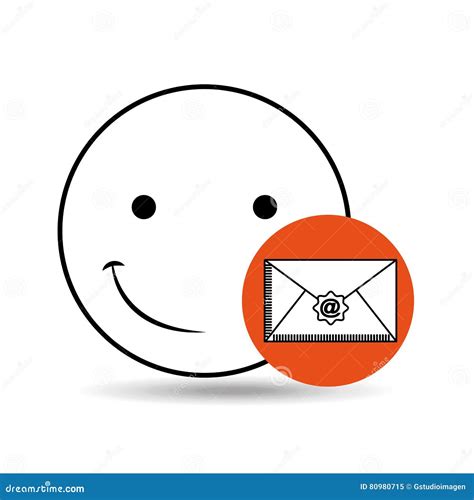 Emoticon Happy Email Concept Stock Vector Illustration Of Characters
