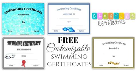 Free Swimming Certificate Templates Customize Online Pamphlet