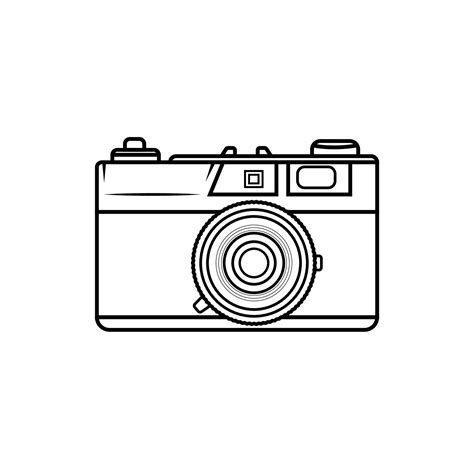 Camera Outline Icon Illustration On White Background 5622741 Vector Art