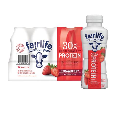 Fairlife Nutrition Plan Strawberry 30g Protein Shake 115 Fl Oz 12 Pk