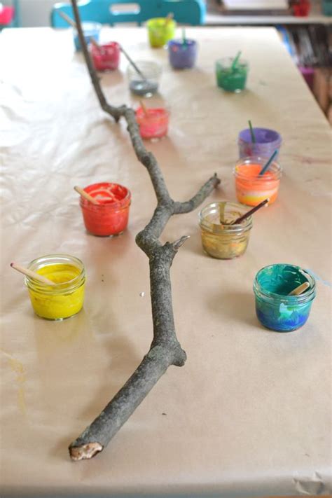 A Painted Branch Collaborative Art With Kids Art For Kids