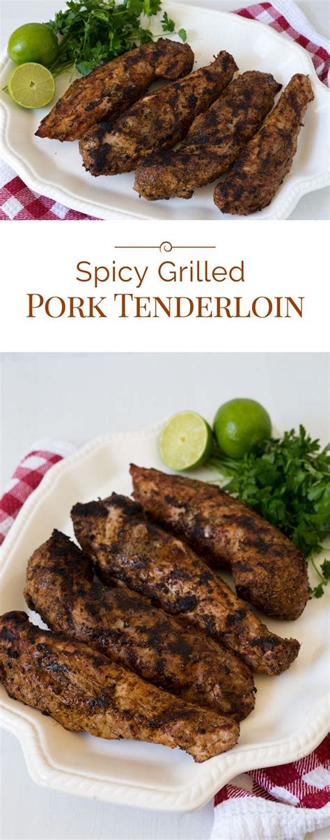 Rub vegetables with olive oil and season with 1/8 teaspoon salt. Spicy Grilled Pork Tenderloin Recipe | Barbara Bakes ...