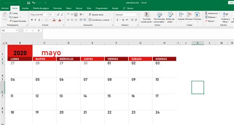C Mo Crear Un Generador De Calendario Mensual En Microsoft Excel Muy