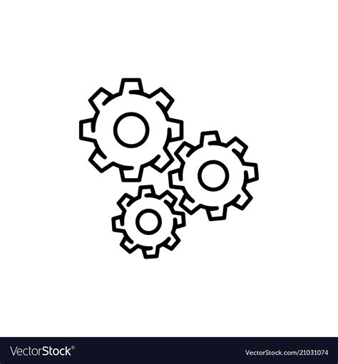 Mechanical Gears Icon Royalty Free Vector Image