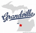 Map of Grandville, MI, Michigan