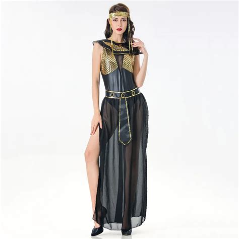 buy gold black pvc and mesh athena greek goddess costume halloween cleopatra