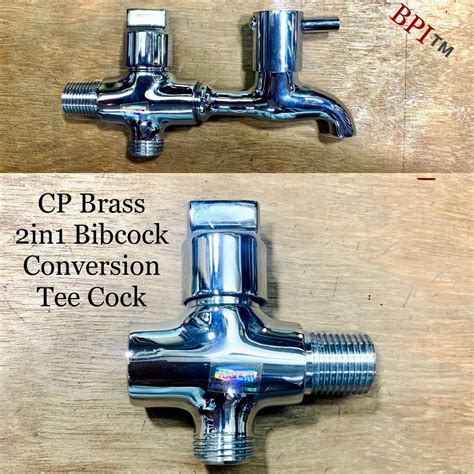 Modern Wall Mounted 2 In 1 Bib Cock Converter For Bathroom Fittings