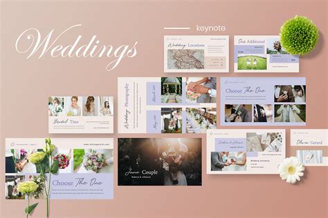 Olivia Wedding Planner Keynote Presentation Templates Creative Market