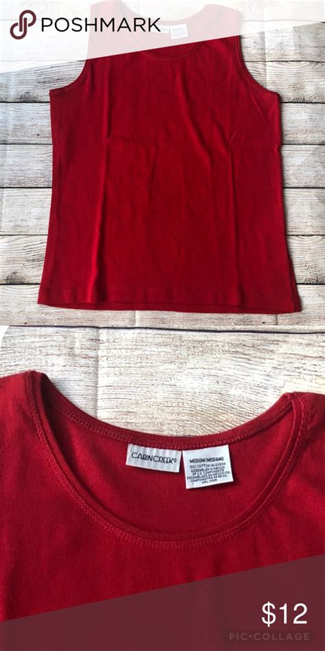 Maybe you would like to learn more about one of these? Cabin Creek Sleeveless Top Red Cotton Medium | Tops ...
