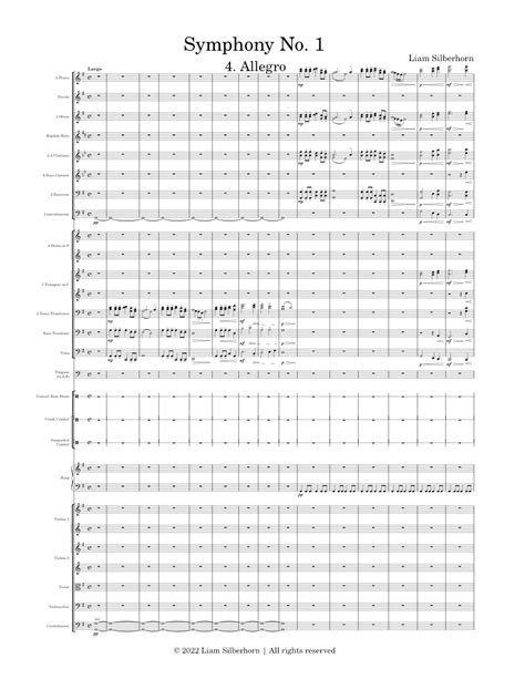 Liam Silberhorn Symphonyno1 Mvmt4 Sheet Music For Trombone Tuba
