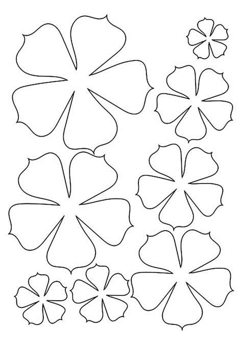 Moldes Para Flores De Papel Felt Flower Template Paper Flower