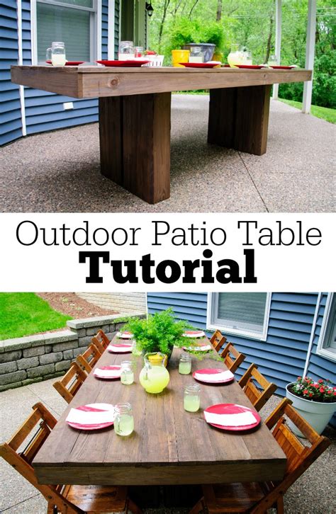 Diy Outdoor Patio Table Tutorial — Decor And The Dog