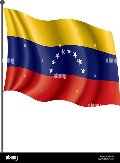 Bandera De Venezuela Ilustración Vectorial Sobre Un Fondo Blanco