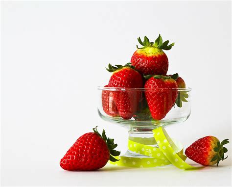 Fresh Strawberry Fruits In A Glass