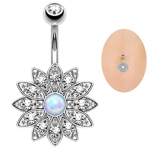 Topbright Pcs G Surgical Steel Dangle Navel Belly Button Ring Bar