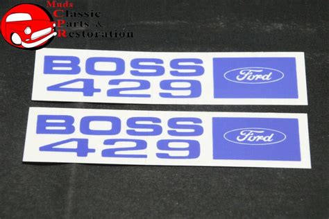 69 70 Mustang Ford Boss 429 Valve Cover Decals Pair Ebay