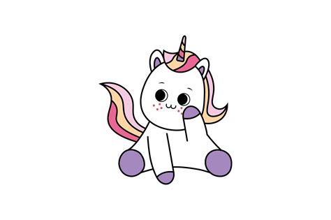 Unicorns Kawaii Illustration Vectors Graphic By 1tokosepatu · Creative