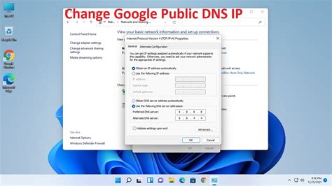 How To Set Up Google Public DNS For IPv4 And IPv6 In Windows 11 Use
