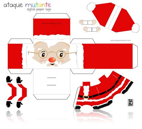 Adorno De Navidad De Papá Noel Más Christmas Origami Christmas Paper