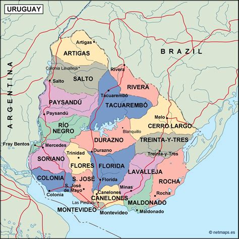 Create a trip to save and organize all of your travel ideas, and see them on a map. uruguay political map. Eps Illustrator Map | Vector World Maps