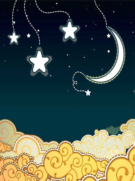 Whimsical Moon And Stars Backdrop 7680 Backdrop Outlet
