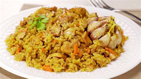 One Pot Chicken Rice Pilaf Pilau Chicken Pulao Delicious Rice