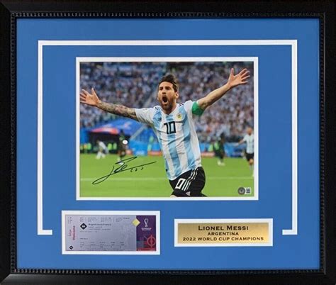 Lionel Messi Autographed Memorabilia Signed Photo Jersey